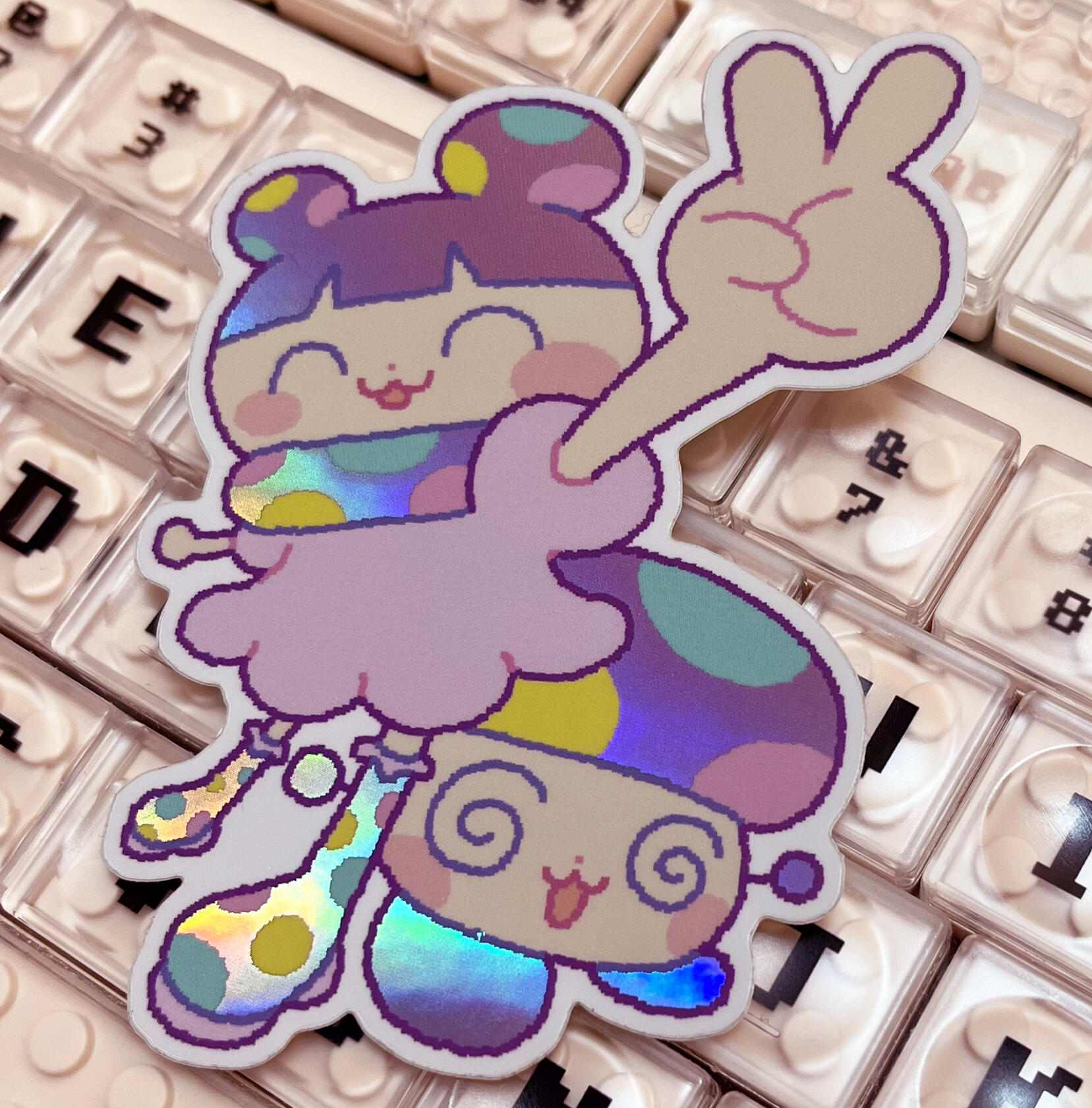 holographic mogu sticker holographic mogu sticker