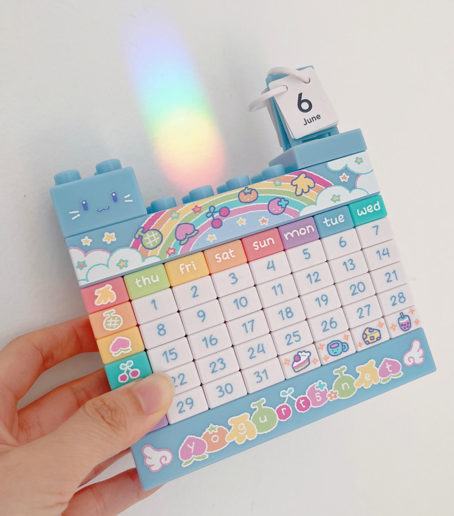 rainbow block calendar rainbow block calendar